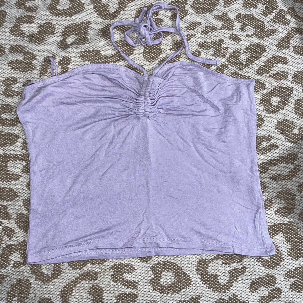 garage lilac halter top